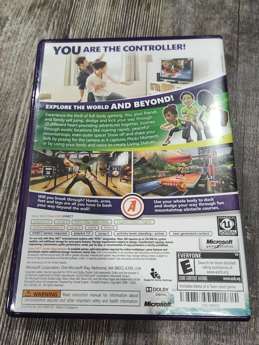 Kinect Adventures Xbox 360 Xbox One Compatible Video Game Complete W/ Manual - Picture 2 of 4